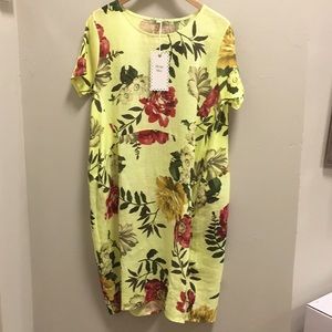Lovely Linen Floral Dress
